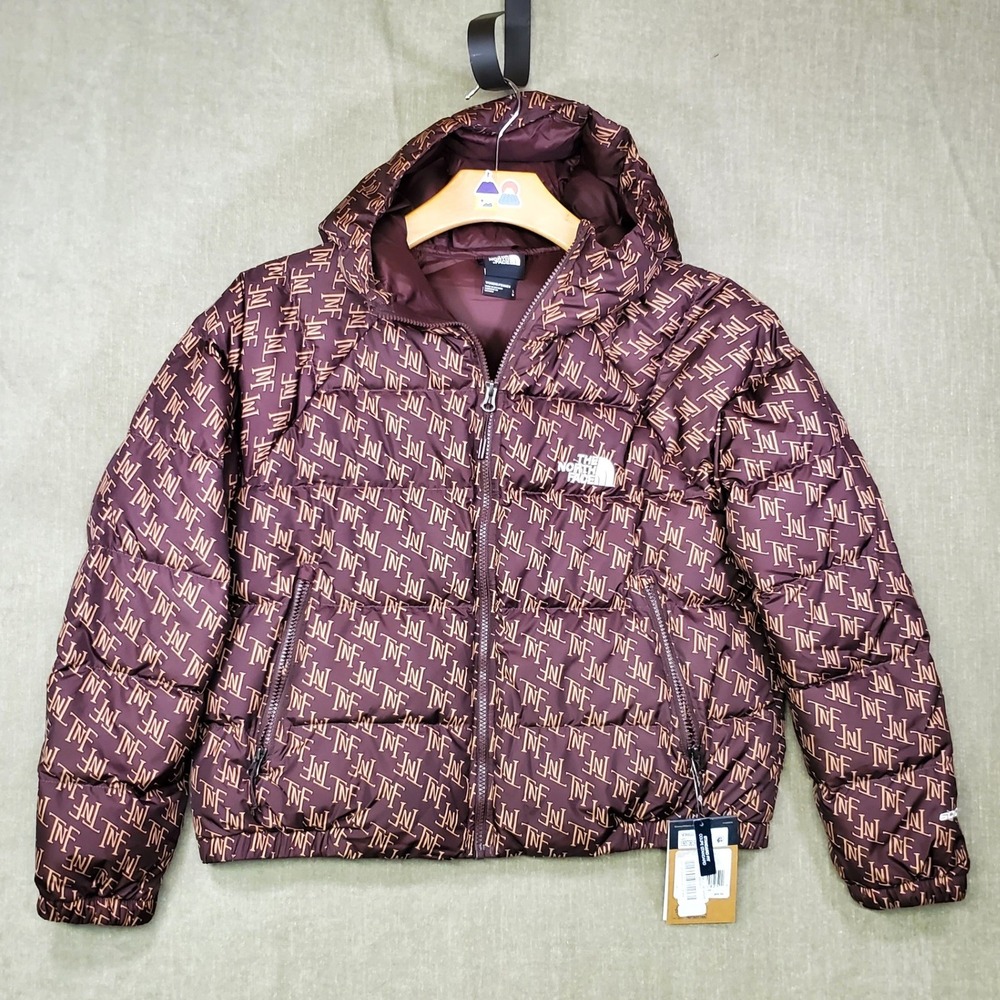 The North Face Womens Hydrenalite Hooded Puffer Jacket NF0A5GGG Brown Large NWT